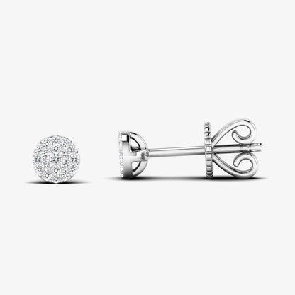 14K Diamond Solitaire Illusion Stud