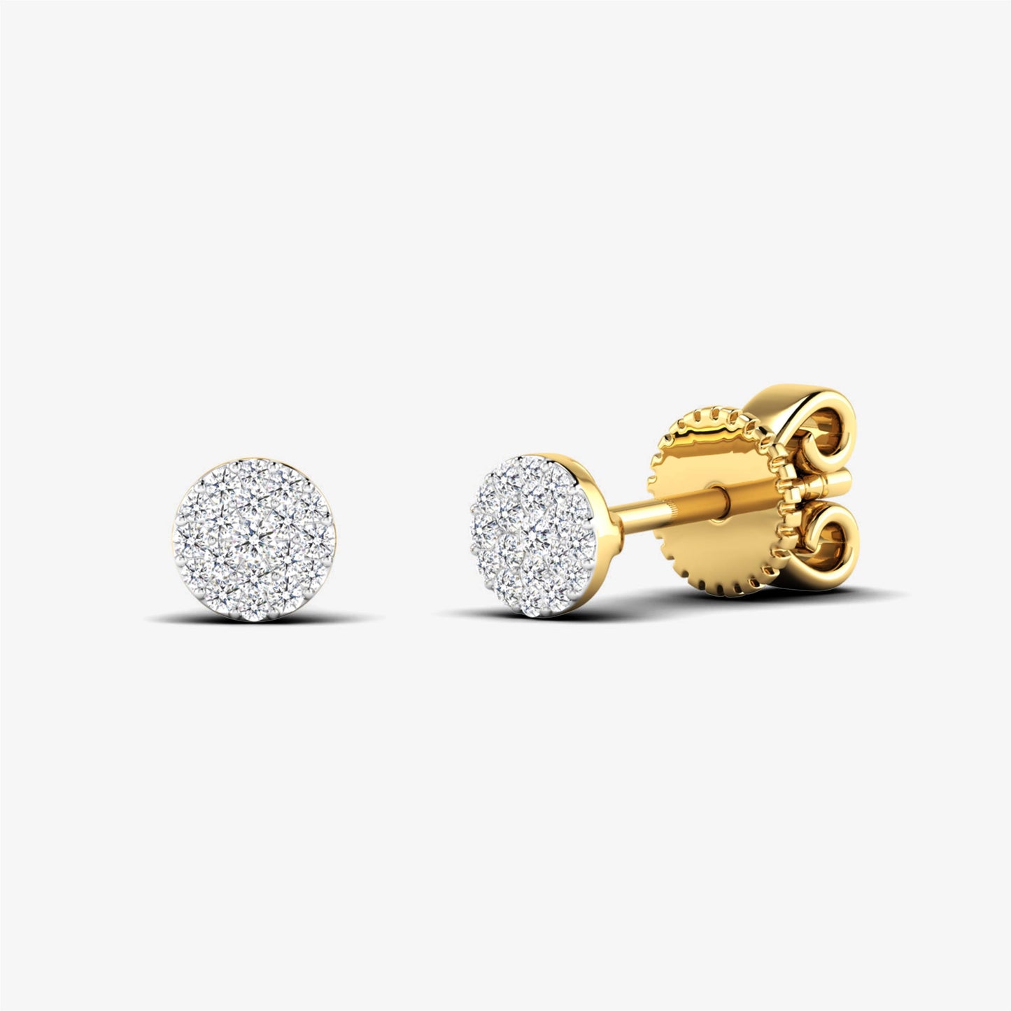 14K Diamond Solitaire Illusion Stud