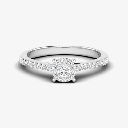 14K Halo Diamond Vintage