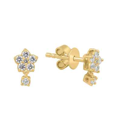 Floral Drop Stud