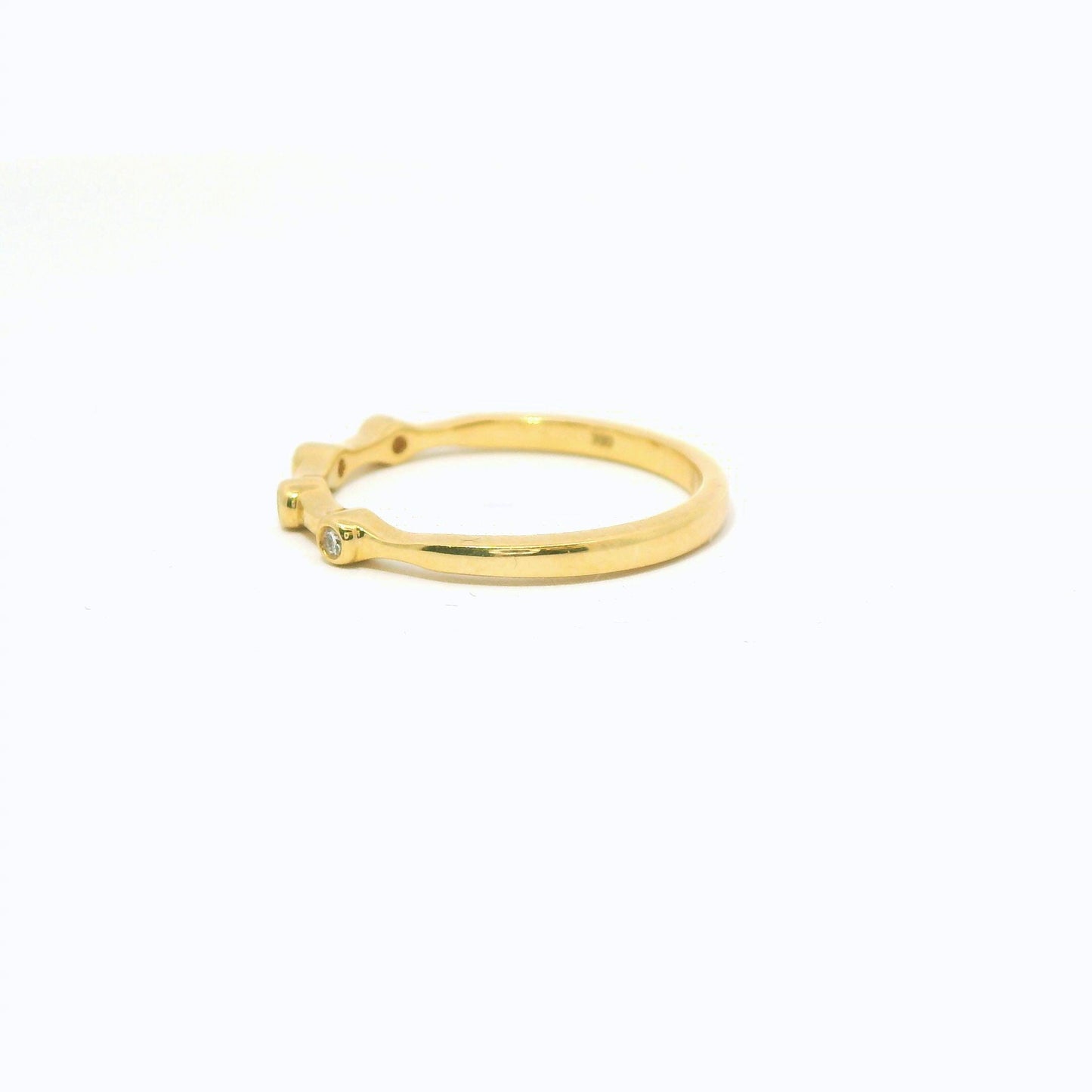 Bamboo Style Natural Diamond Band