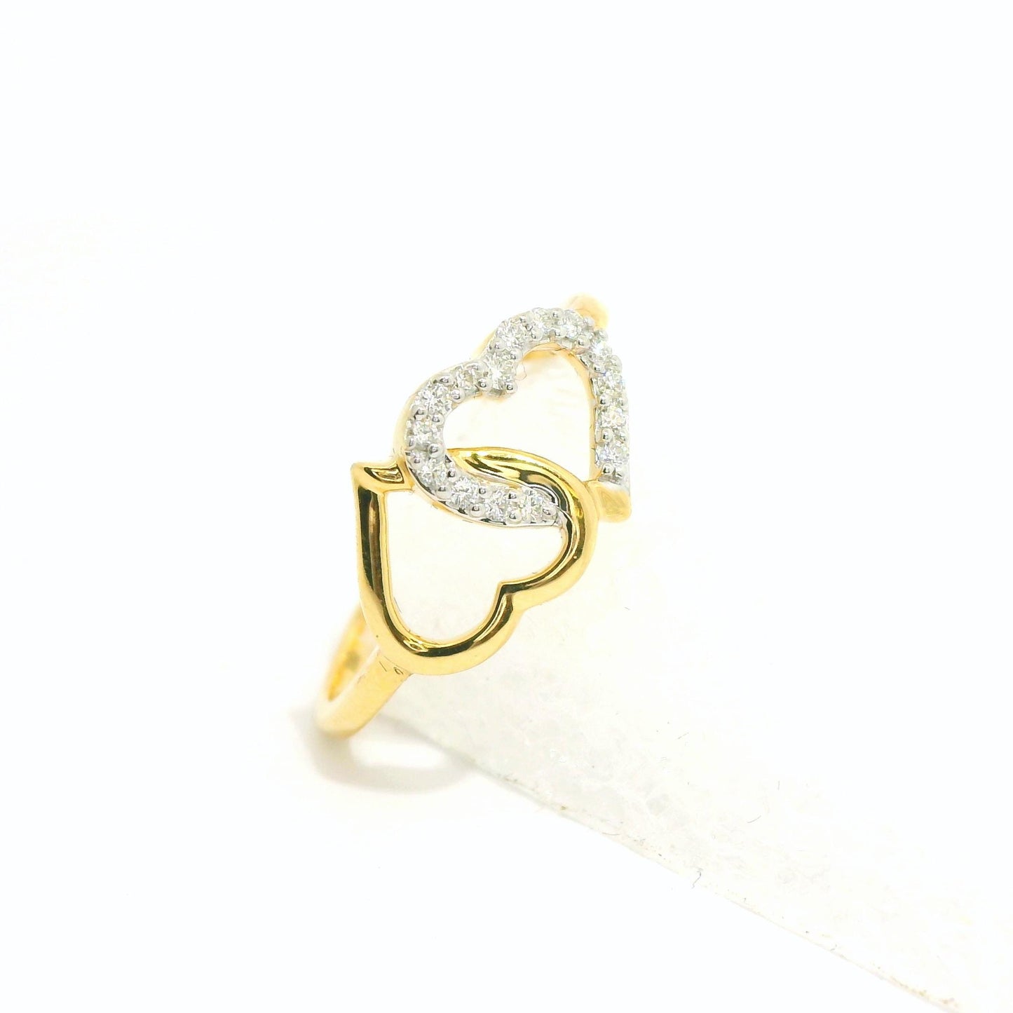 18K Solid Gold Diamond Love Forever Ring