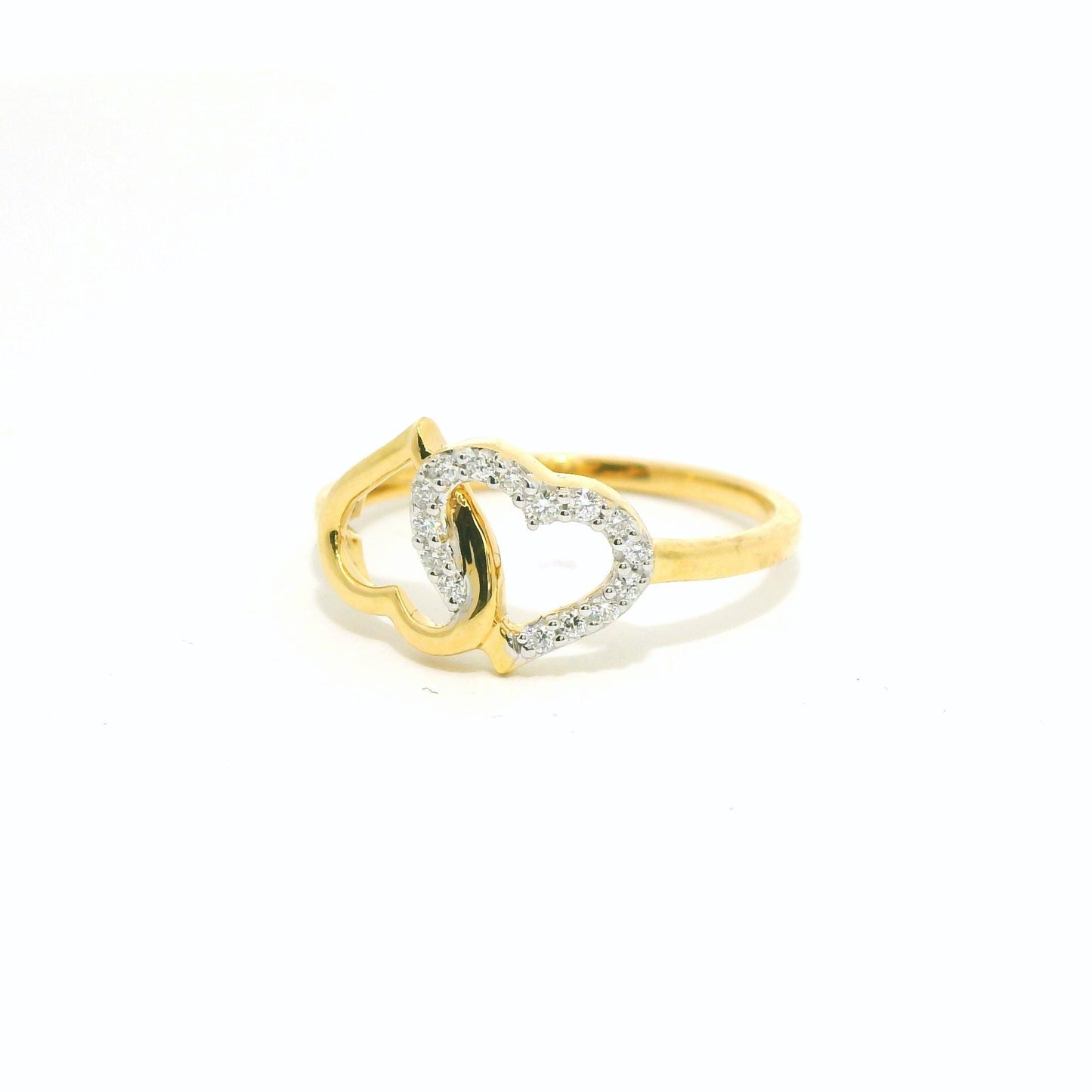 18K Solid Gold Diamond Love Forever Ring