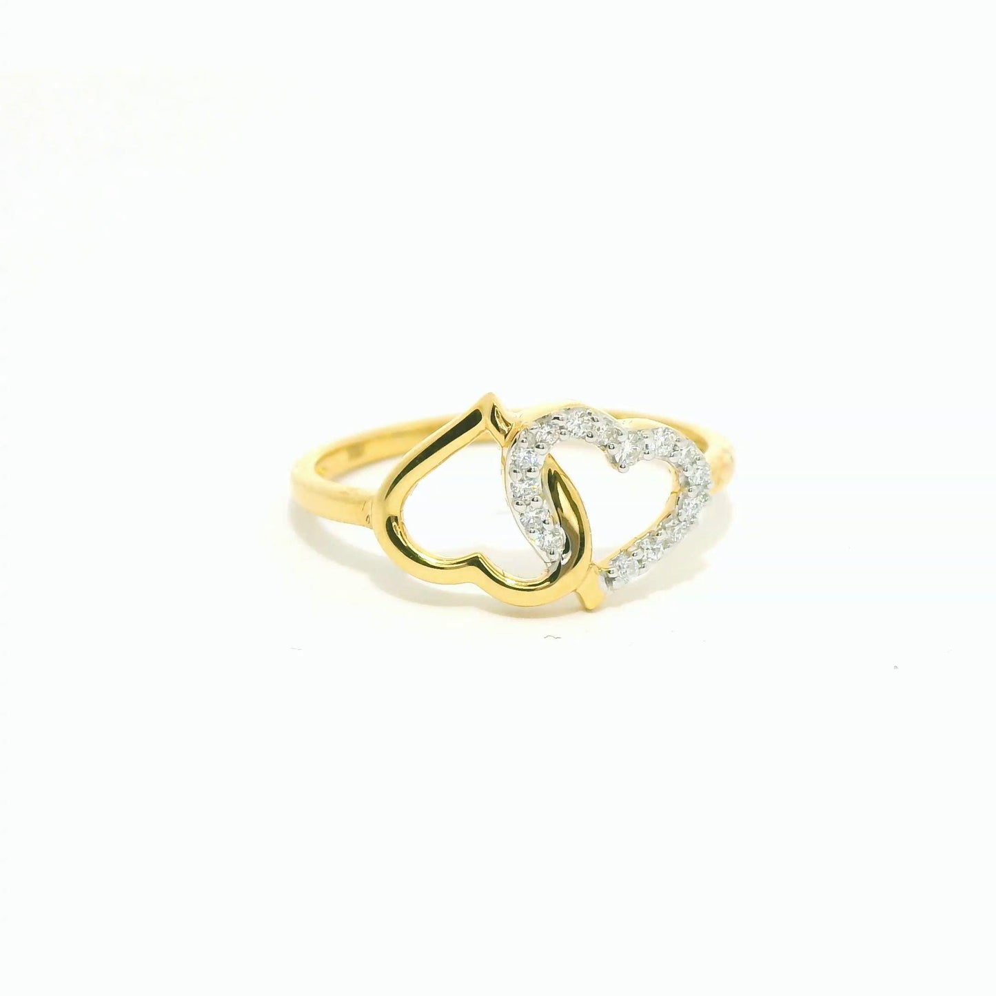 18K Solid Gold Diamond Love Forever Ring