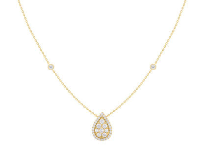 Diamond Pear Drop Shape Necklace