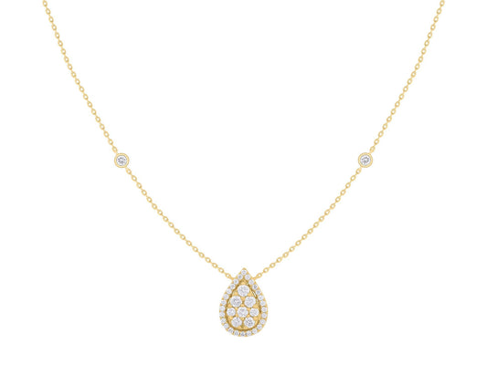 Diamond Pear Drop Shape Necklace