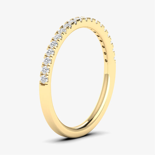 14K Solid Gold Ring Diamond Band