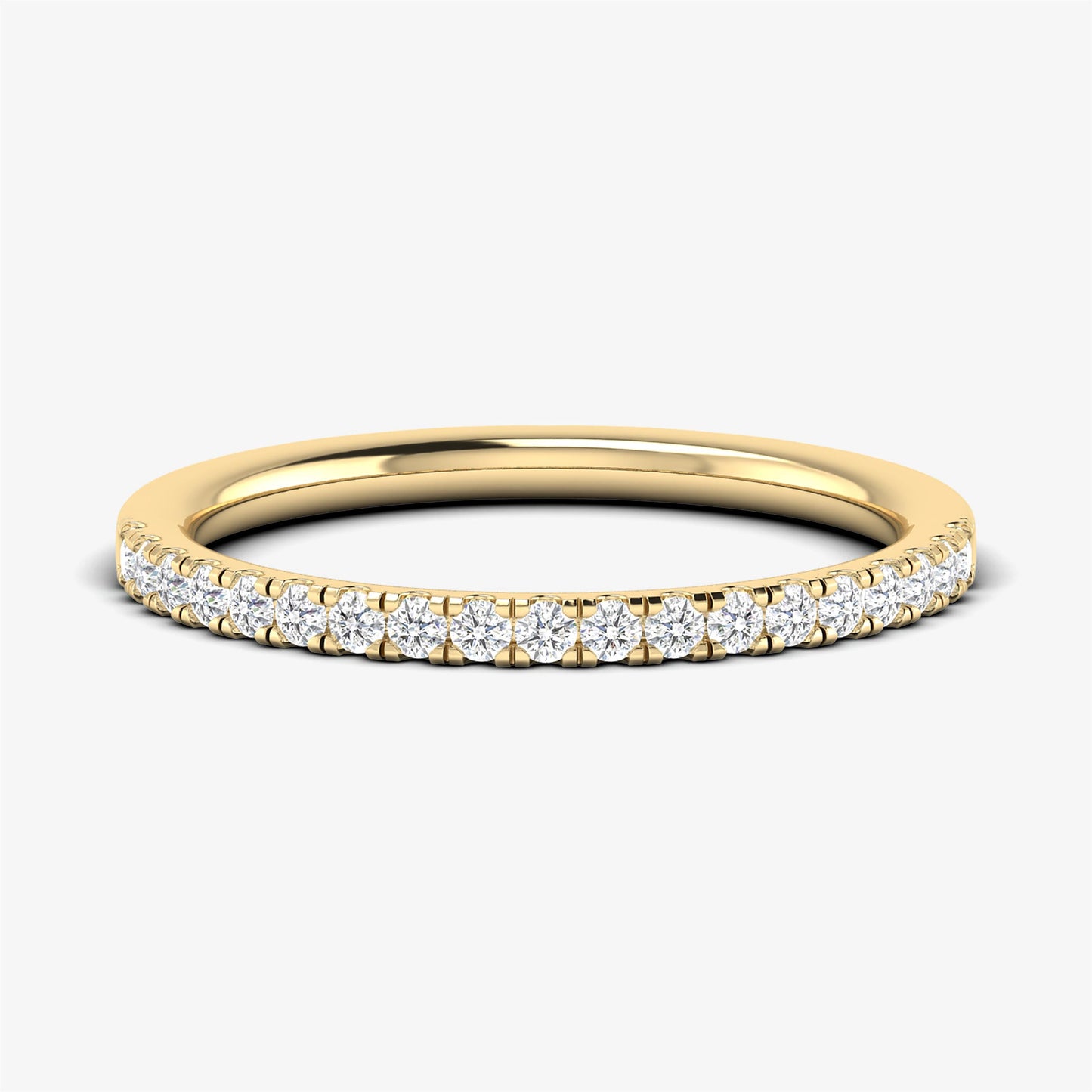 14K Solid Gold Ring Diamond Band