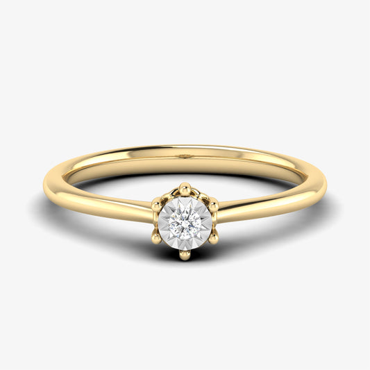 14K 6 Prong Solitaire Engagement Ring