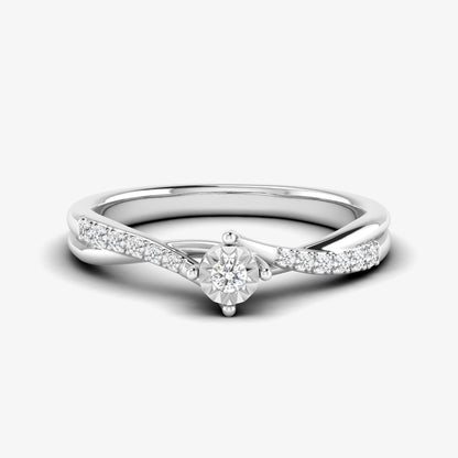 4 Prong Split Shank Solitaire Ring