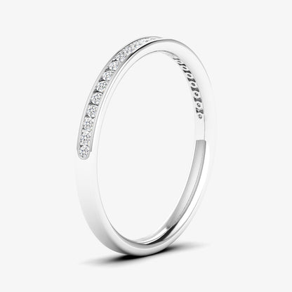 14K Solid Gold Diamond Band