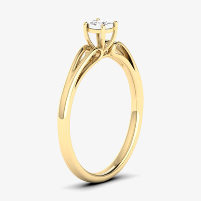 14K Solitaire Diamond Ring