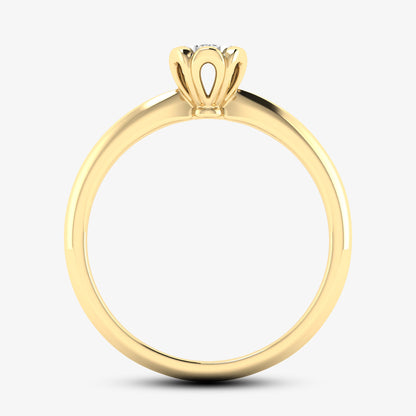 Miracle Plate Solitaire Diamond Ring