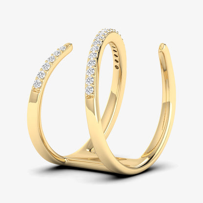 Spiral Wrap Diamond Ring