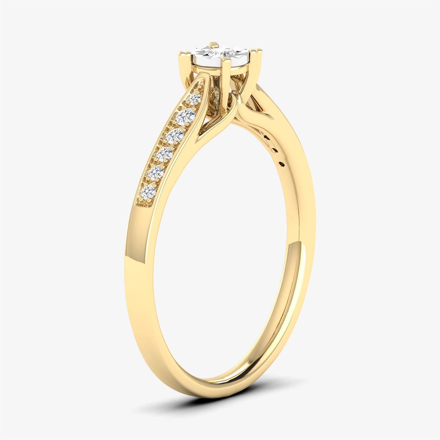 6 Prong Cathedral Engagement Ring