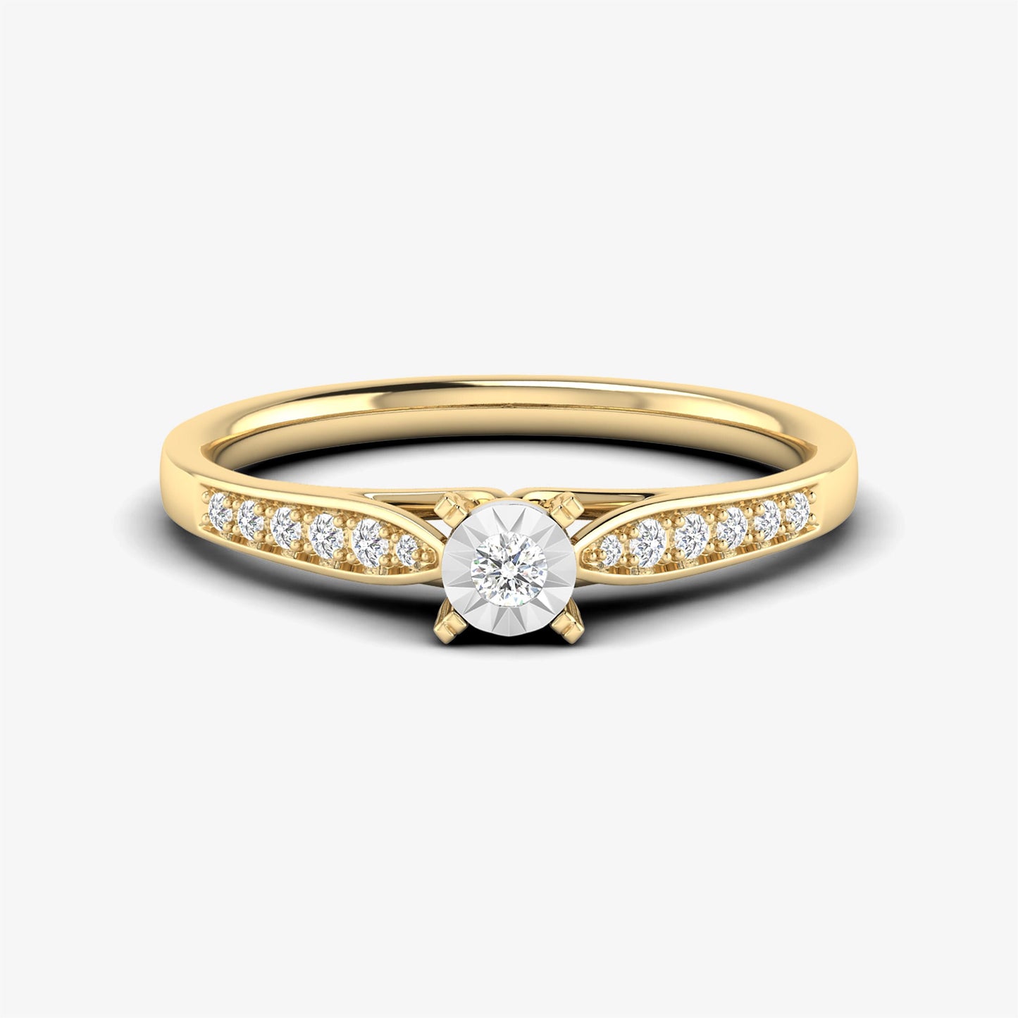 6 Prong Cathedral Engagement Ring