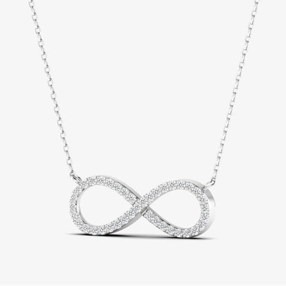 14K Infinity Charm Eternity Necklace