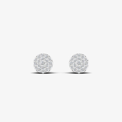 14K Diamond Solitaire Illusion Stud