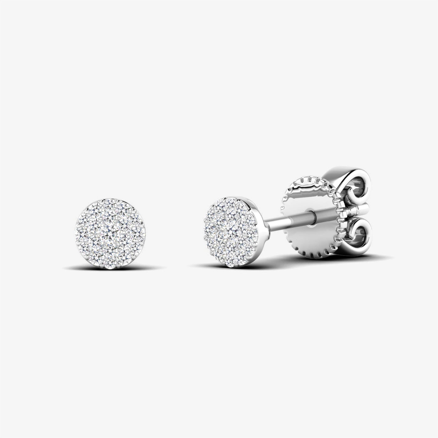 14K Diamond Solitaire Illusion Stud