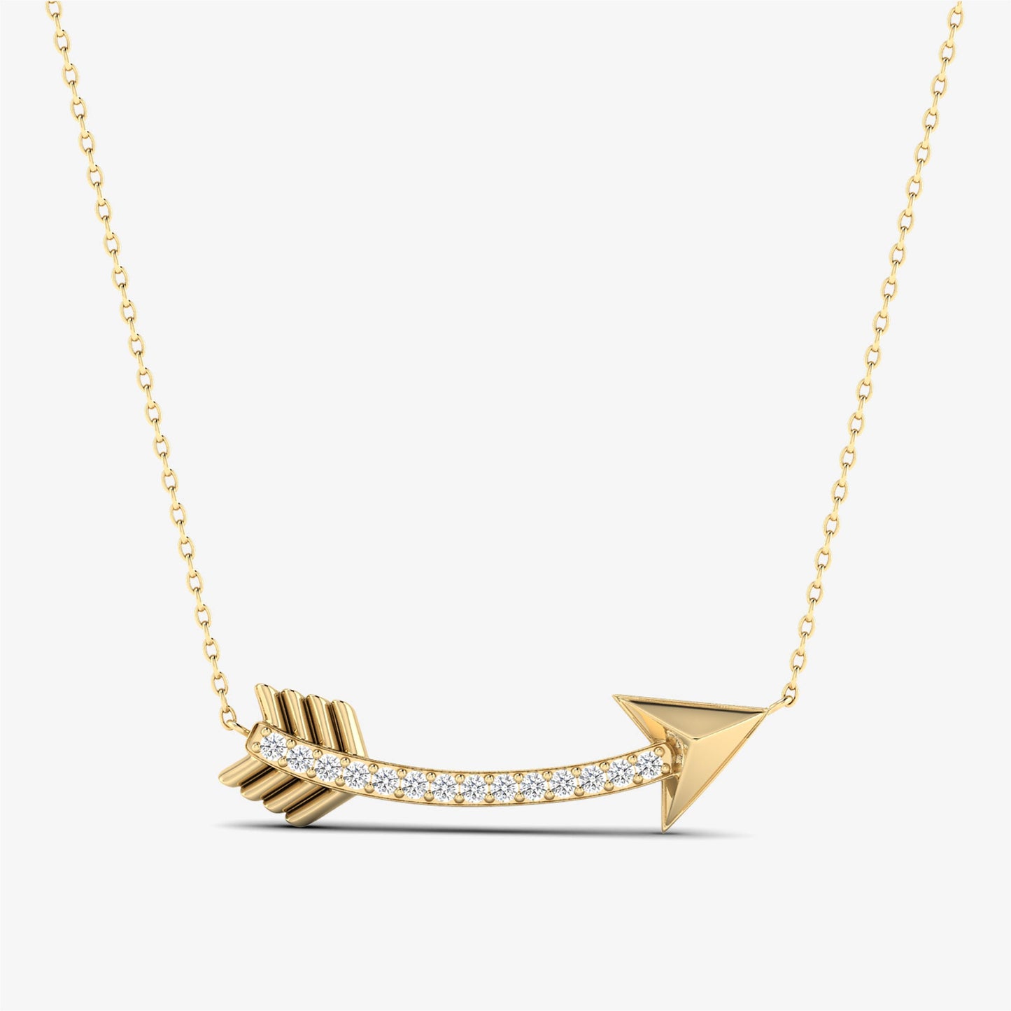 14K Diamond Arrow Necklace