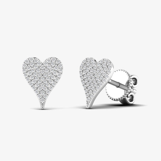 14K Heart Studs