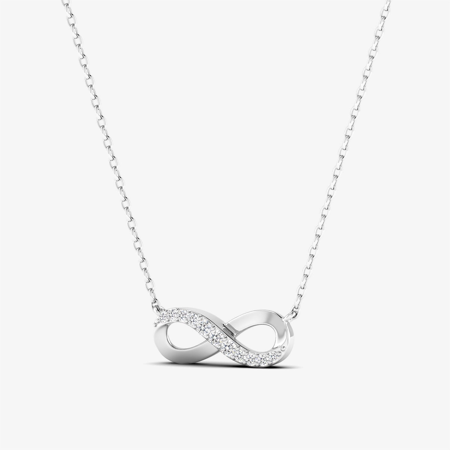 Minimalist Infinity Diamond Pendant