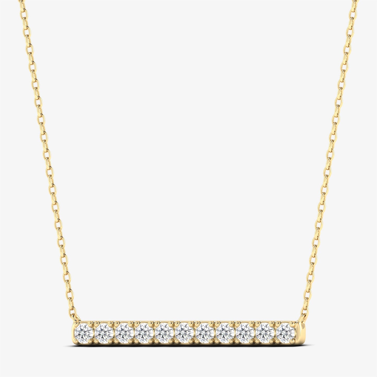 Diamond Gold Bar Necklace