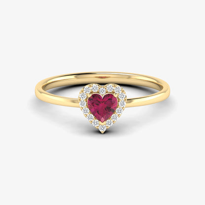 Precious Ruby Heart Solitaire