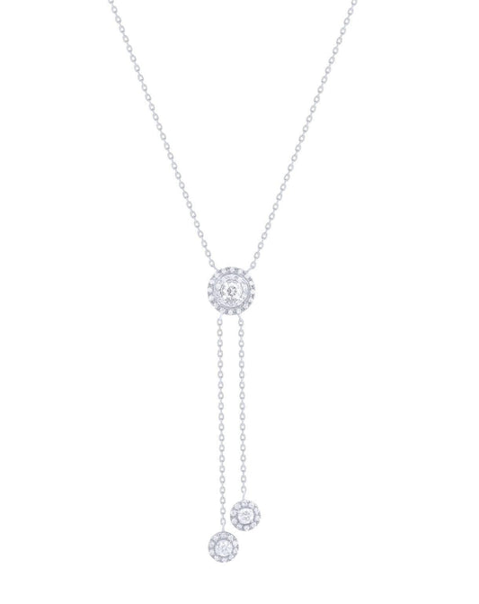 14K Gold Diamond Swing Lariat Necklace