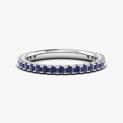 Precious Sapphire Full Eternity Stackable Band