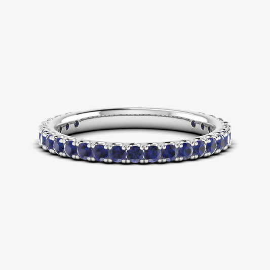 Precious Sapphire Full Eternity Stackable Band