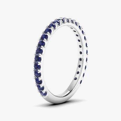 Precious Sapphire Full Eternity Stackable Band