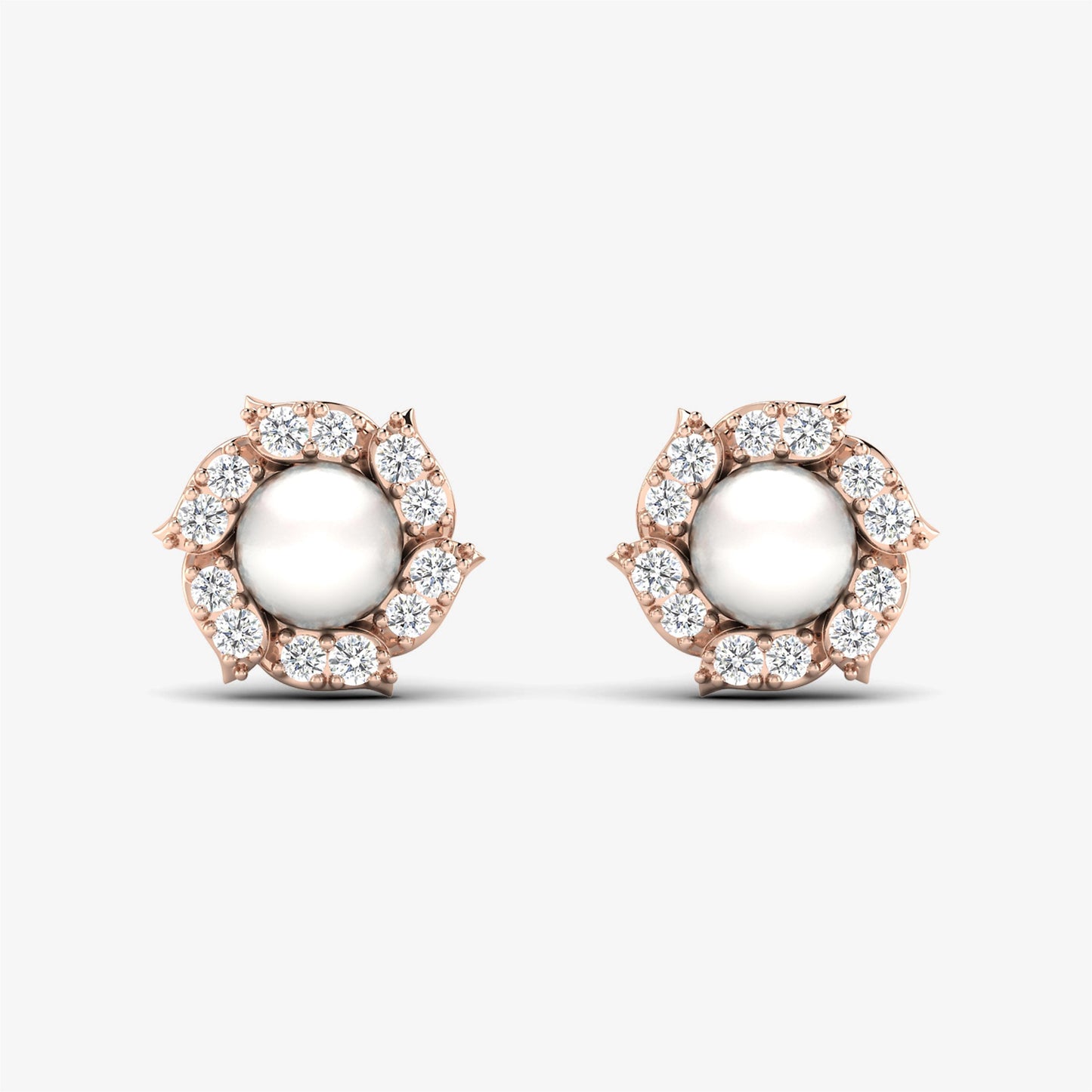 Pearl Flower Stud