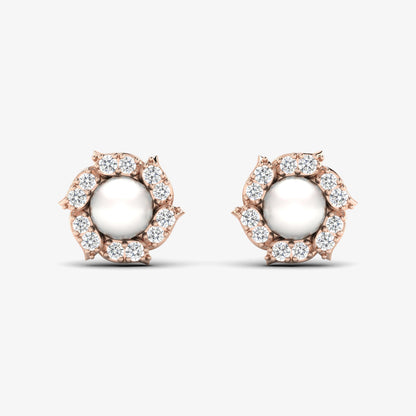 Pearl Flower Stud