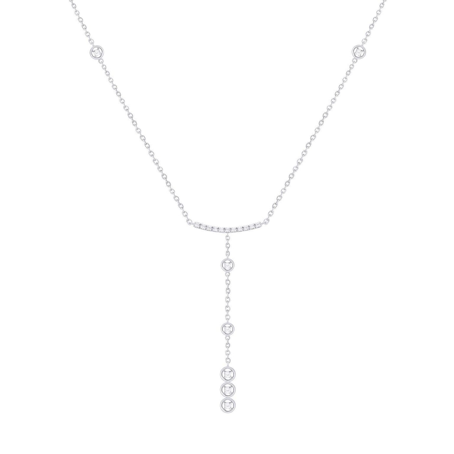 18K Lariat Diamond Drop