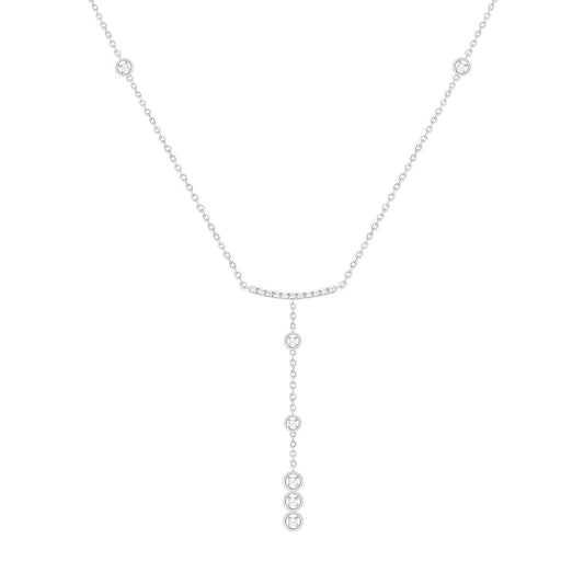 18K Lariat Diamond Drop