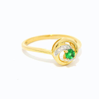 Precious Emerald Freeform Gemstone Ring