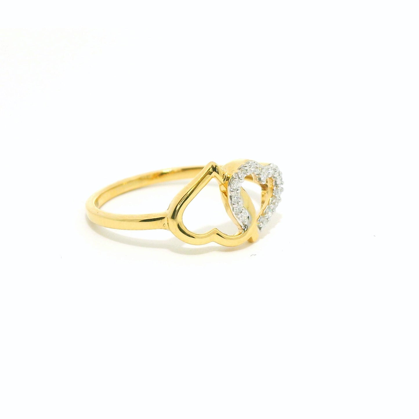 18K Solid Gold Diamond Love Forever Ring