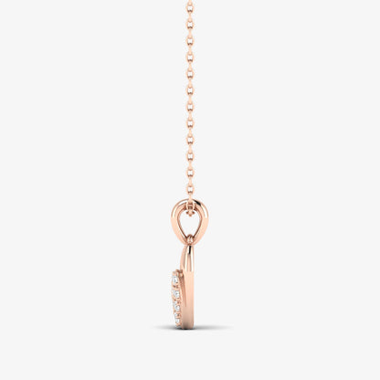 18K Pink Gold Dainty Heart Pendant