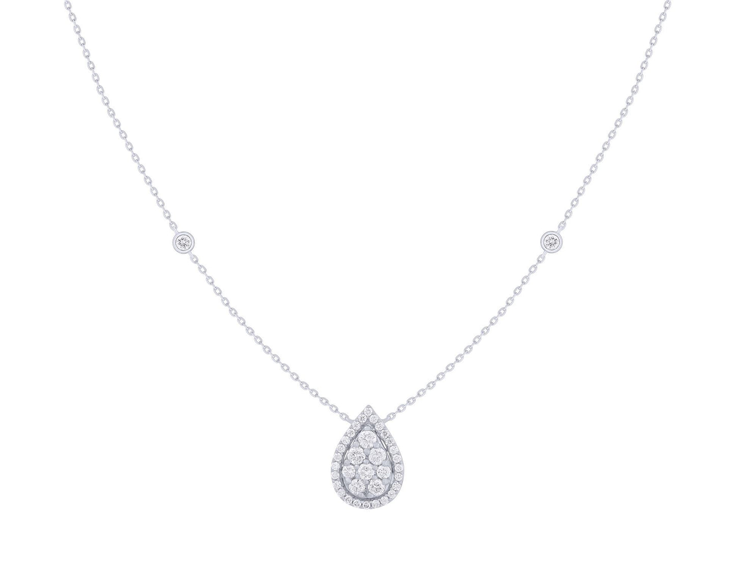 Diamond Pear Drop Shape Necklace