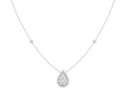 Diamond Pear Drop Shape Necklace