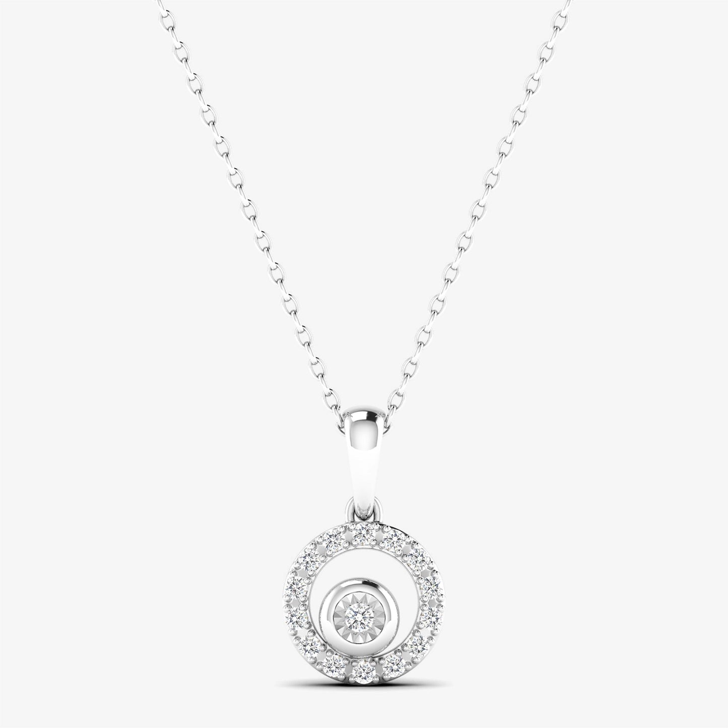 Diamond Circle Centre Pendant