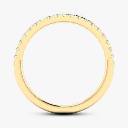 14K Solid Gold Ring Diamond Band