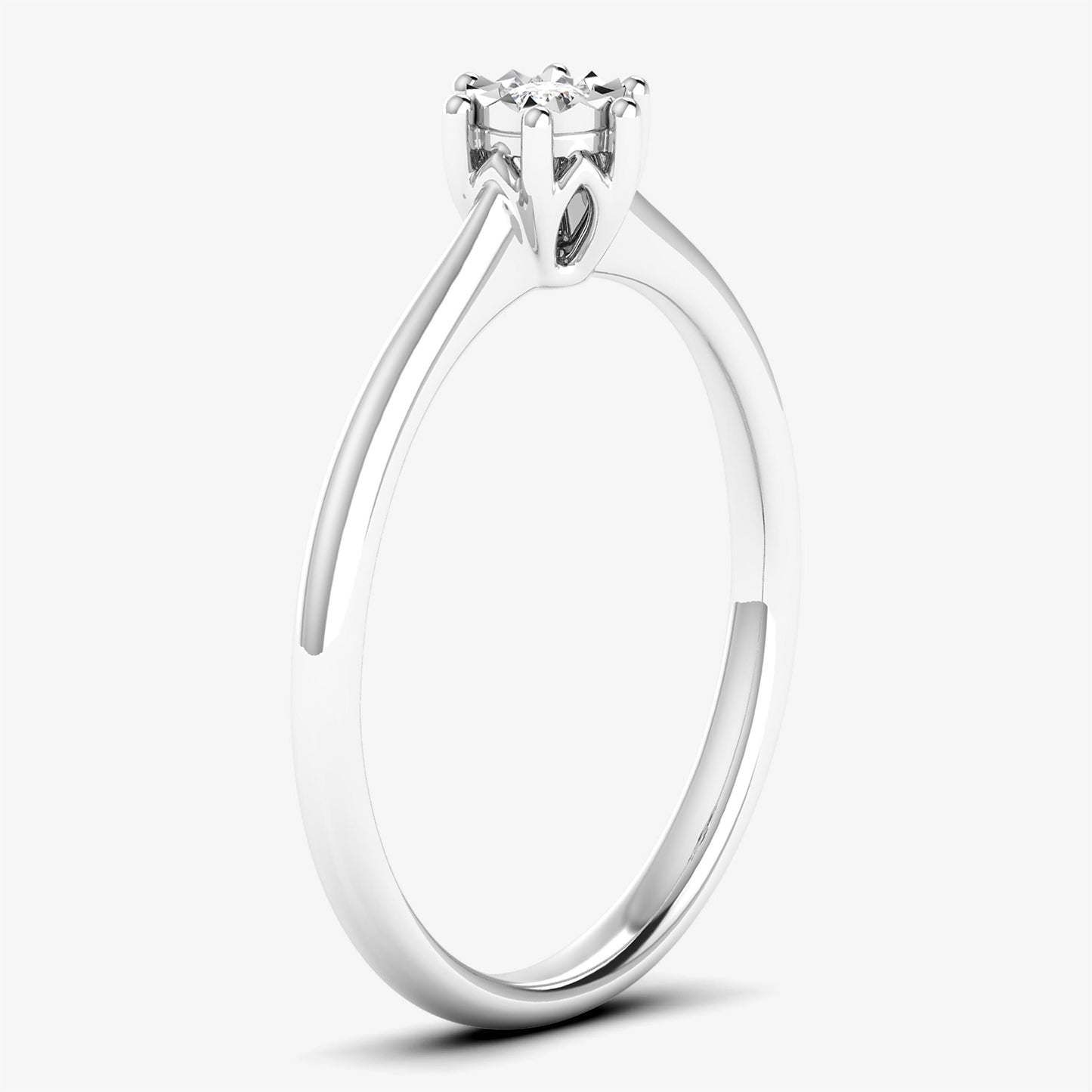 14K 6 Prong Solitaire Engagement Ring