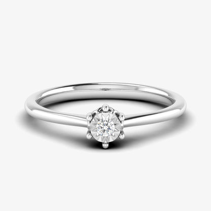 14K 6 Prong Solitaire Engagement Ring