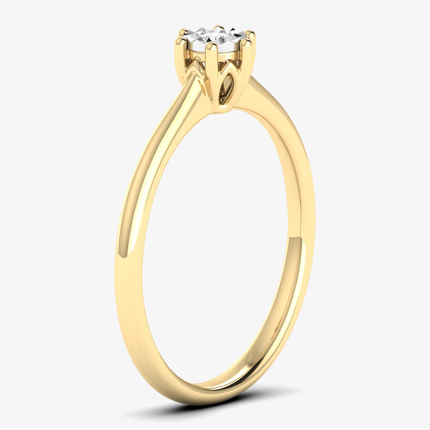 14K 6 Prong Solitaire Engagement Ring