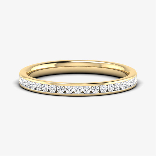 14K Solid Gold Diamond Bands