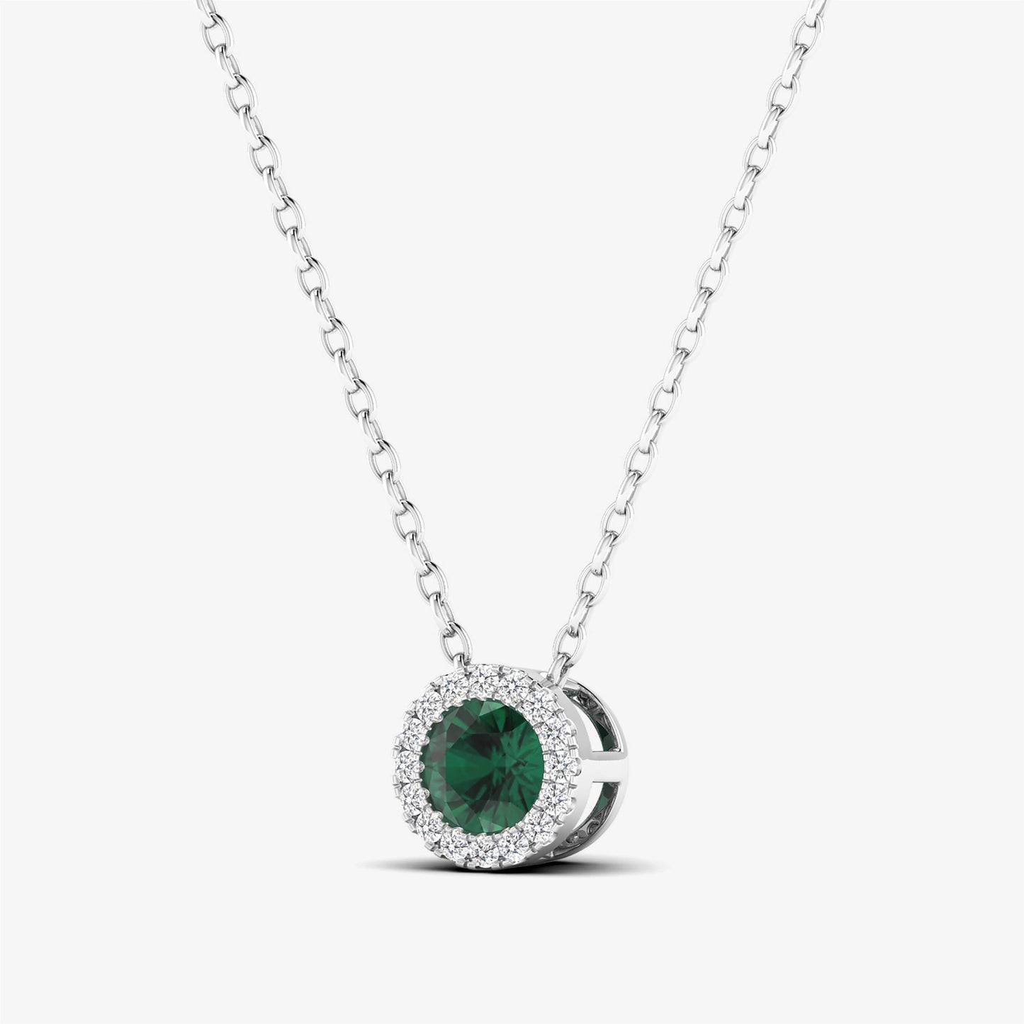 14K Precious Color Stone Bezel Pendant