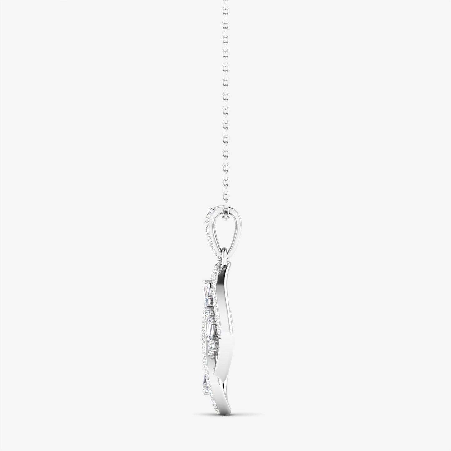 Sophisticated Diamond Baguette Pendant