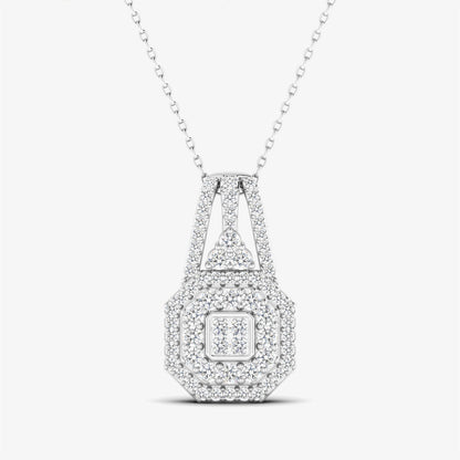 Hexagonal Diamond Necklace